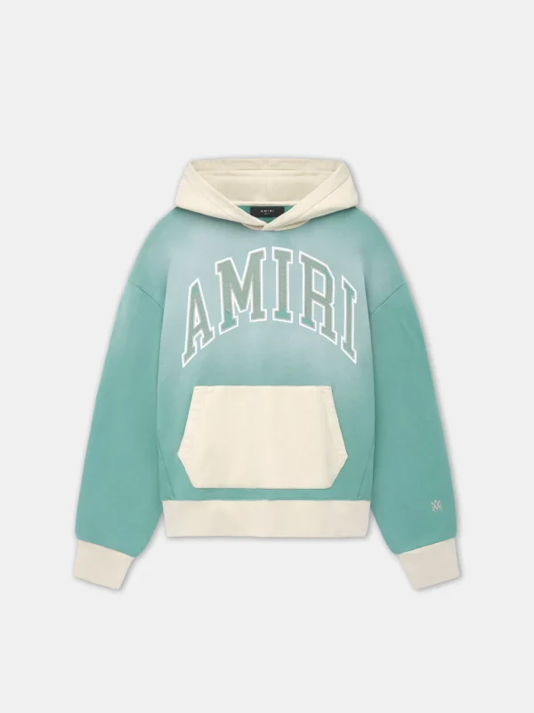 AMIRI Sweatshirts> VINTAGE OVERSIZED HOODIE Sea Blue