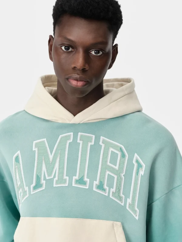 AMIRI Sweatshirts> VINTAGE OVERSIZED HOODIE Sea Blue