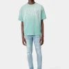 AMIRI Tees> VINTAGE OVERSIZED TEE Sea Blue