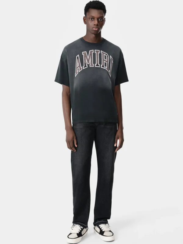 AMIRI Tees> VINTAGE OVERSIZED TEE BLACK