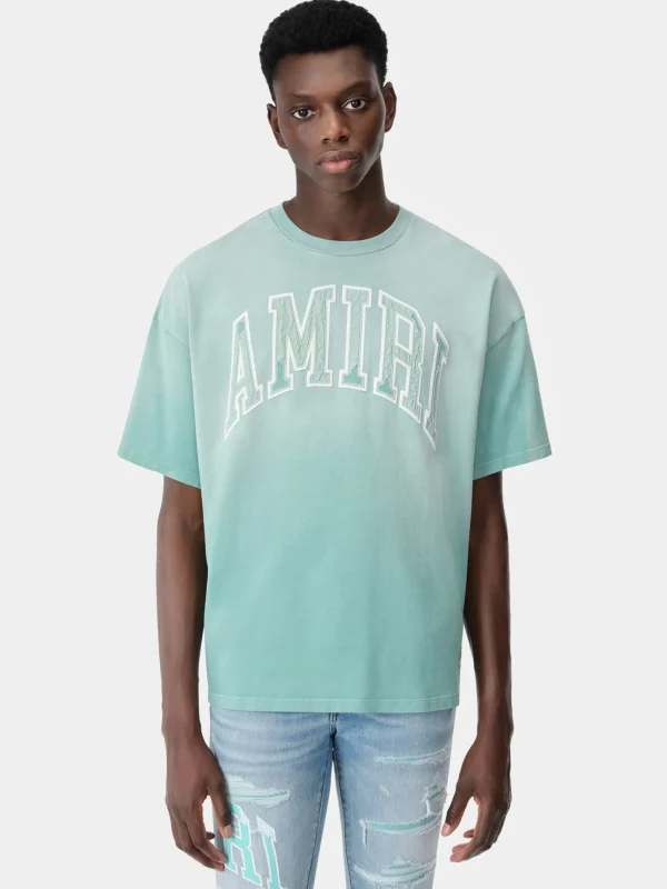 AMIRI Tees> VINTAGE OVERSIZED TEE Sea Blue