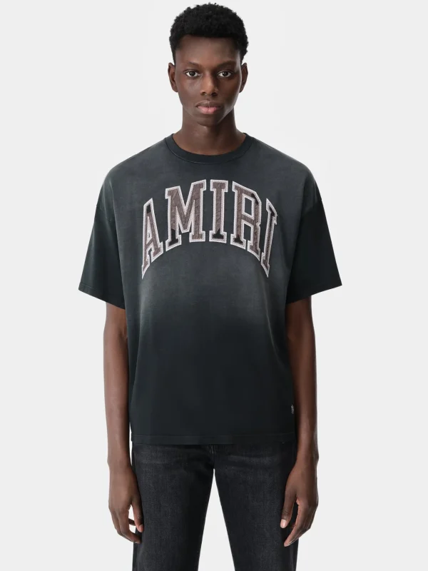 AMIRI Tees> VINTAGE OVERSIZED TEE BLACK