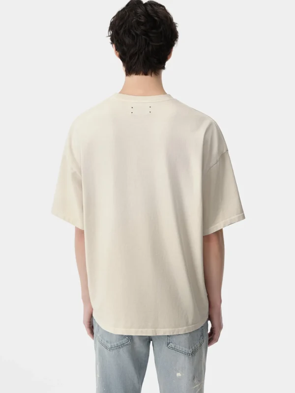 AMIRI Tees> VINTAGE OVERSIZED TEE BIRCH
