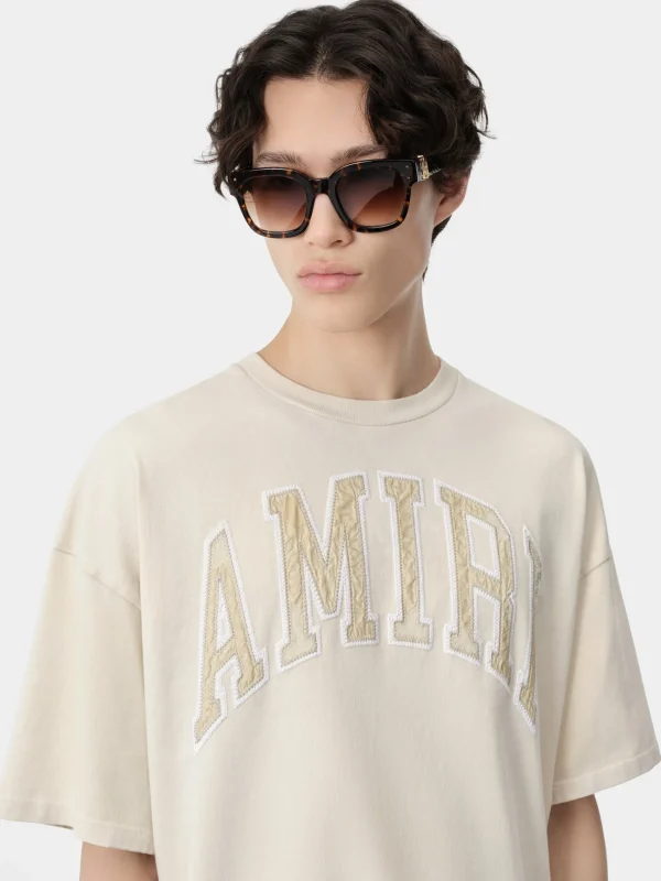 AMIRI Tees> VINTAGE OVERSIZED TEE BIRCH