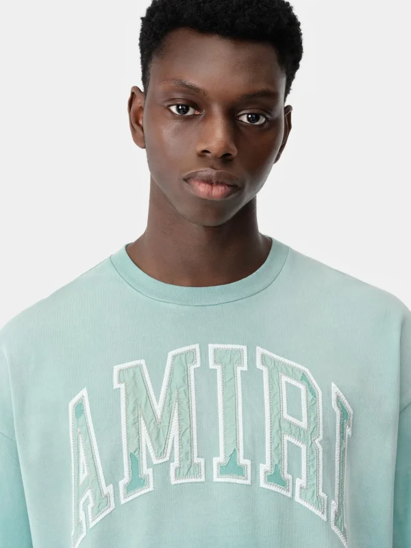 AMIRI Tees> VINTAGE OVERSIZED TEE Sea Blue