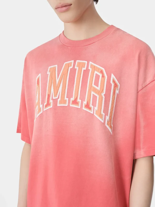 AMIRI Tees> VINTAGE OVERSIZED TEE Cranberry