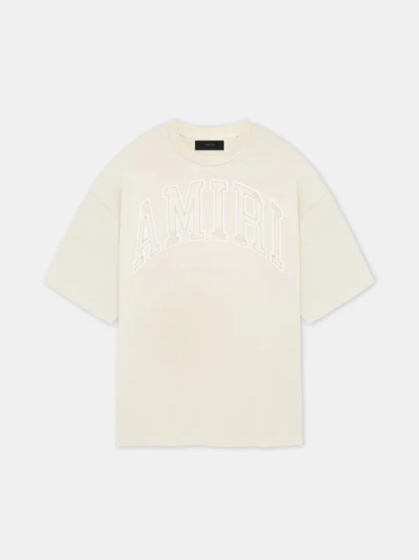 AMIRI Tees> VINTAGE OVERSIZED TEE BIRCH
