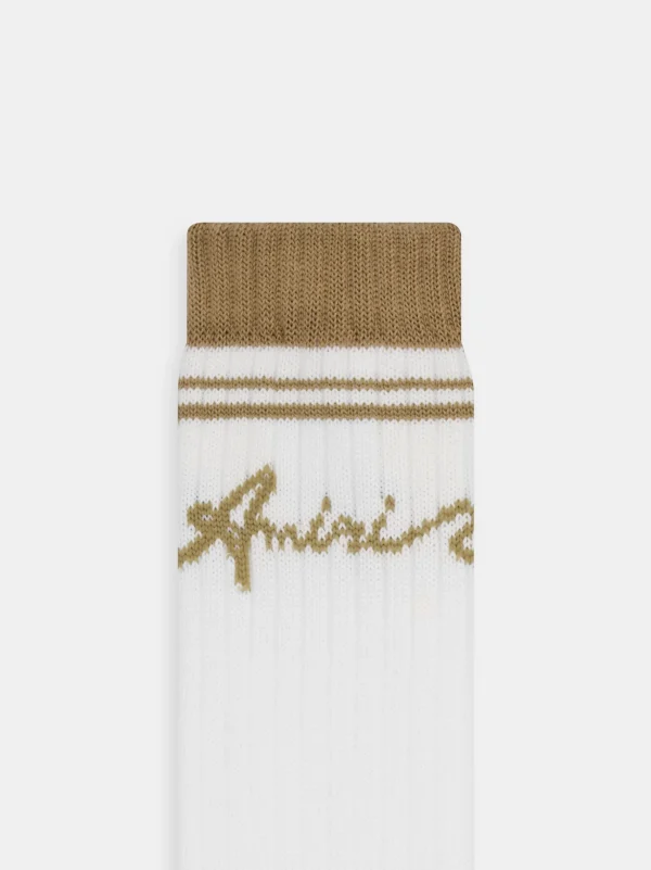 AMIRI Socks | Socks> WAVE SOCKS Toasted Coconut