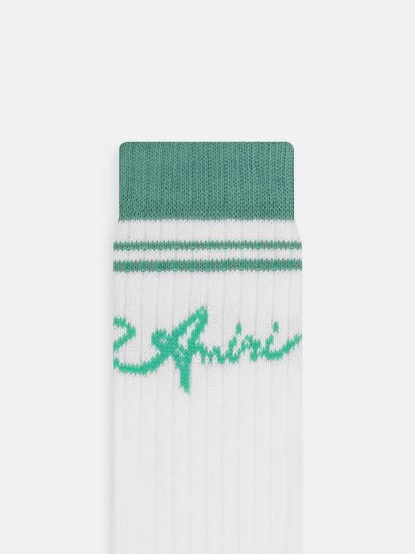 AMIRI Socks | Socks> WAVE SOCKS Sea Blue