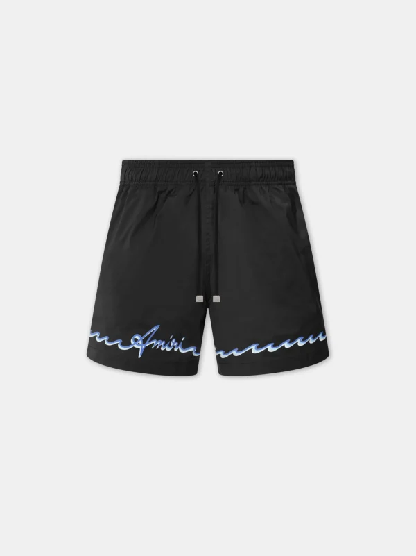AMIRI Swimwear | Shorts & Sweatpants> WAVE SWIM TRUNK BLACK