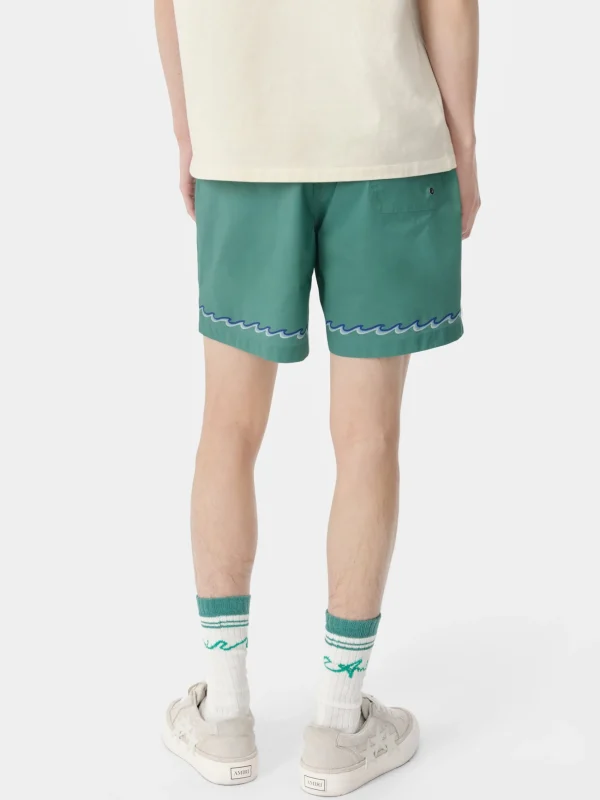 AMIRI Swimwear | Shorts & Sweatpants> WAVE SWIM TRUNK Sea Blue