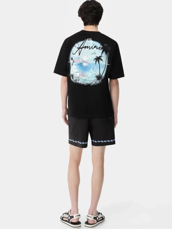 AMIRI Swimwear | Shorts & Sweatpants> WAVE SWIM TRUNK BLACK