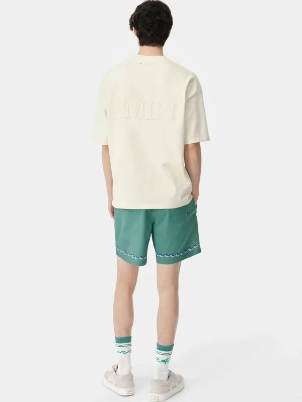 AMIRI Swimwear | Shorts & Sweatpants> WAVE SWIM TRUNK Sea Blue