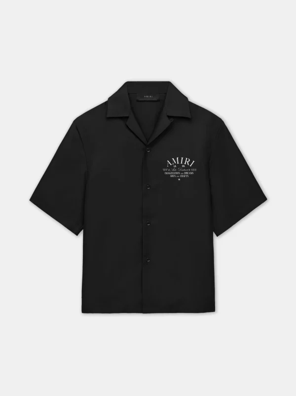 AMIRI Shirts>ARTS DISTRICT BOWLING SHIRT BLACK