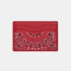 AMIRI Small Leather Goods | Small Leather Goods>BANDANA CARD HOLDER Red