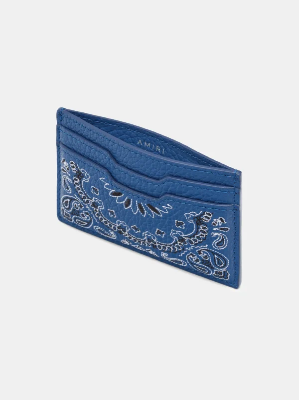AMIRI Small Leather Goods | Small Leather Goods>BANDANA CARD HOLDER Blue