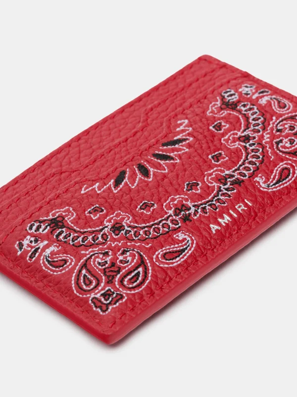 AMIRI Small Leather Goods | Small Leather Goods>BANDANA CARD HOLDER Red