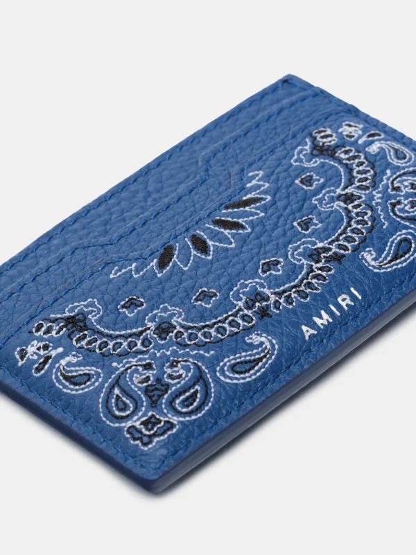 AMIRI Small Leather Goods | Small Leather Goods>BANDANA CARD HOLDER Blue