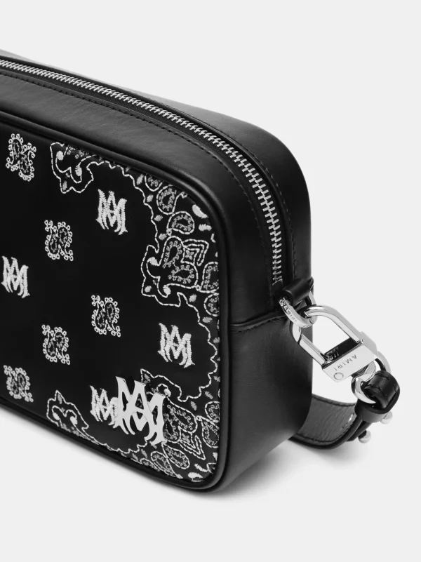 AMIRI Crossbody | Bags>BANDANA EMBROIDERED CAMERA CASE BLACK