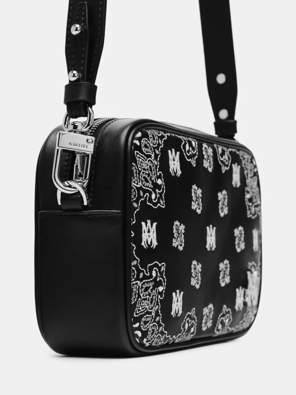 AMIRI Crossbody | Bags>BANDANA EMBROIDERED CAMERA CASE BLACK
