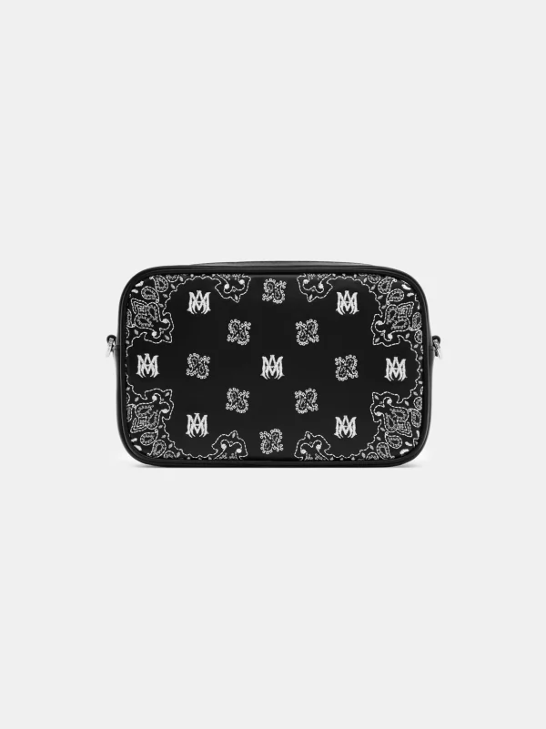 AMIRI Crossbody | Bags>BANDANA EMBROIDERED CAMERA CASE BLACK