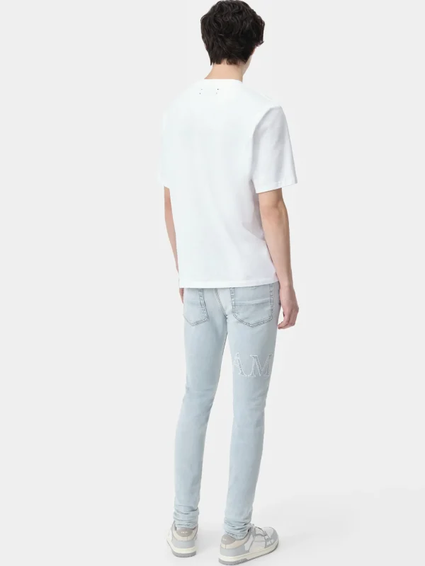 AMIRI Denim>BANDANA JACQUARD LOGO JEAN Sky Indigo