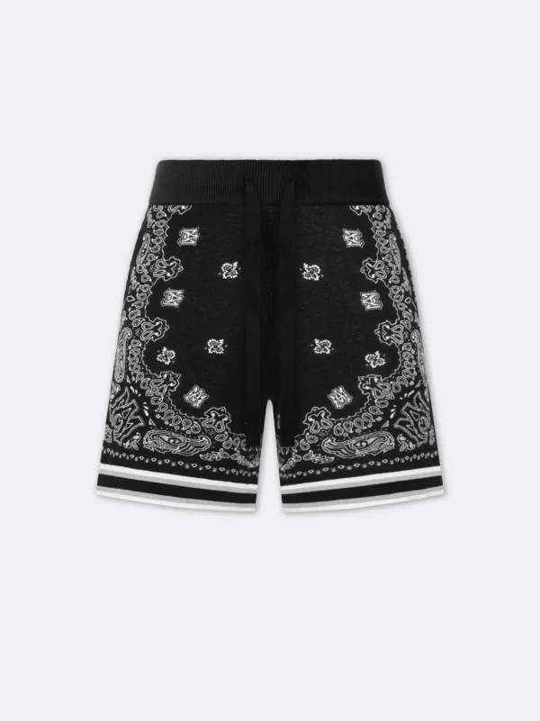 AMIRI Knitwear>BANDANA SHORT BLACK