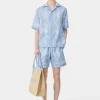 AMIRI Shorts & Sweatpants>BANDANA WATERCOLOR SHORT Cerulean