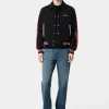 AMIRI Outerwear>BONES JACKET Black Red