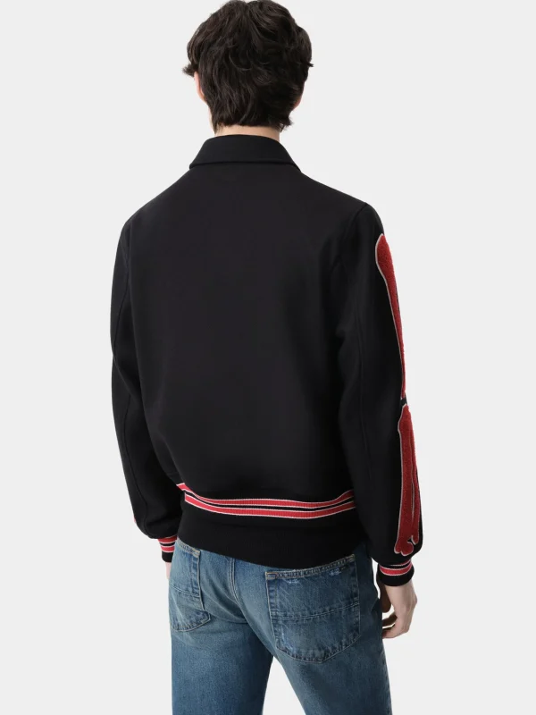 AMIRI Outerwear>BONES JACKET Black Red