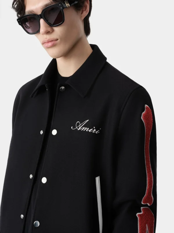 AMIRI Outerwear>BONES JACKET Black Red