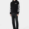 AMIRI Sweatshirts>BONES STACKED HOODIE BLACK