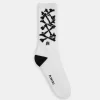 AMIRI Socks | Socks>BONES STACKED SOCKS White Black