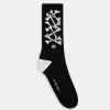 AMIRI Socks | Socks>BONES STACKED SOCKS Black White