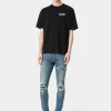 AMIRI Tees>BONES STACKED TEE BLACK