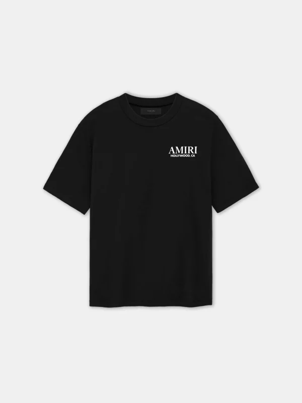 AMIRI Tees>BONES STACKED TEE BLACK