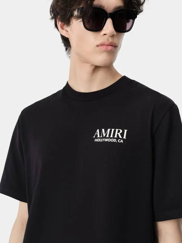 AMIRI Tees>BONES STACKED TEE BLACK