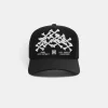 AMIRI Hats | Hats>BONES STACKED TRUCKER HAT BLACK