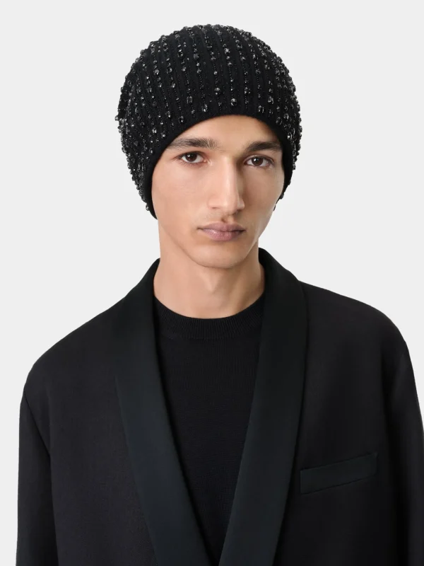 AMIRI Hats | Hats>CRYSTAL BEANIE BLACK