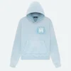 AMIRI Sweatshirts>CRYSTAL BURST HOODIE- Ashley Blue