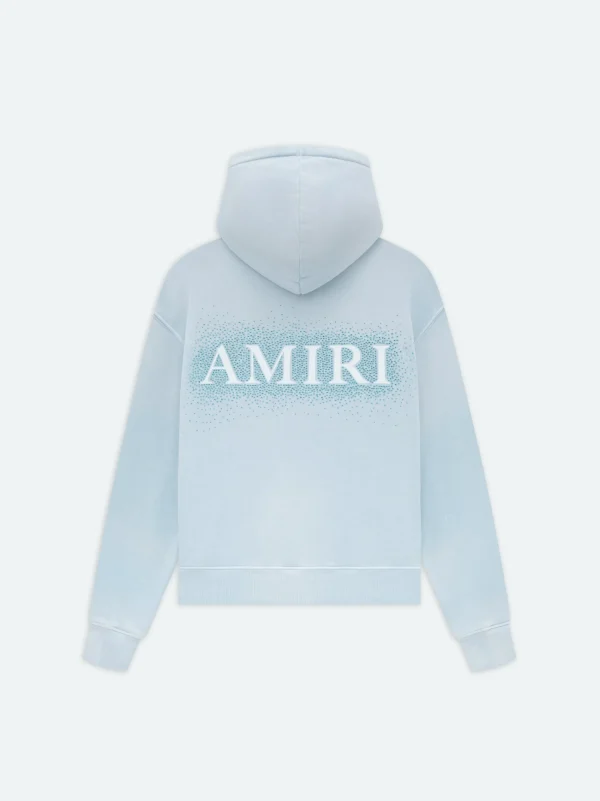 AMIRI Sweatshirts>CRYSTAL BURST HOODIE- Ashley Blue