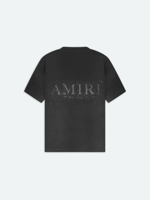AMIRI Tees>CRYSTAL BURST TEE- FADED BLACK