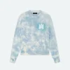 AMIRI Sweatshirts>CRYSTAL CREWNECK- Ashley Blue
