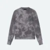 AMIRI Sweatshirts>CRYSTAL CREWNECK- FADED BLACK