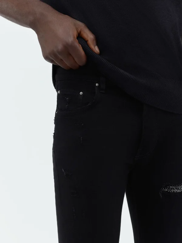AMIRI Denim>CRYSTAL MX1 JEAN BLACK OD