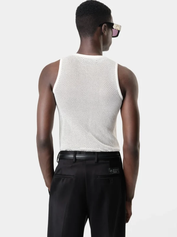 AMIRI Knitwear | Tees>CRYSTAL TANK TOP White