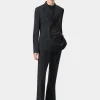 AMIRI Outerwear>DOUBLE-BREASTED BLAZER BLACK