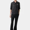 AMIRI Shirts>FLECK BOWLING SHIRT BLACK