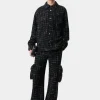 AMIRI Pants>FLECK TWEED CARGO BLACK