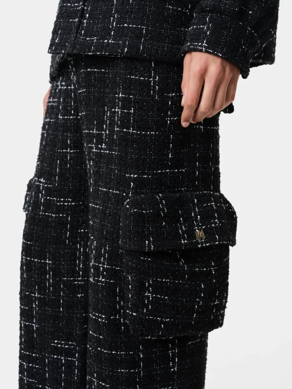 AMIRI Pants>FLECK TWEED CARGO BLACK